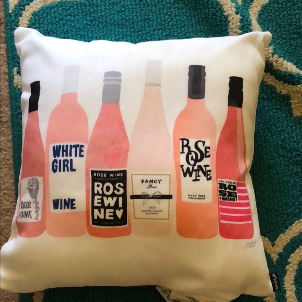 Rosé themed pillow